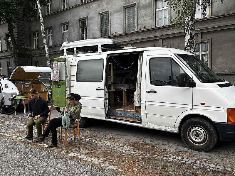 DIY karavan festival na Žižkárně v Českých Budějovicích. Dodávka Stanislava Vlažného.