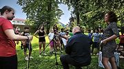 Kia posloužila jako generátor pro koncert v Dětském domově v Broumově.
