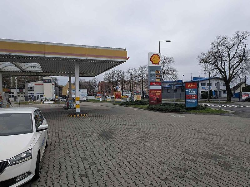Čerpací stanice Jarosz v Krzyżanowicích, Polsko. (29. března 2026)