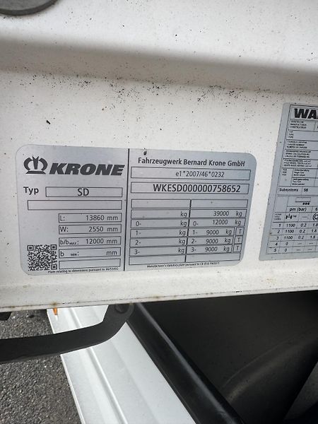 Krone SD (2018) STANDARD BPW 2018 Profi Liner - fotka 16 z 17