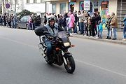 Z příjezdu spanilé jízdy motocyklů do Poděbrad.