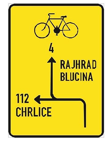 Návěsť pro cyklisty, zdroj: se svolením Ministerstva dopravy ČR