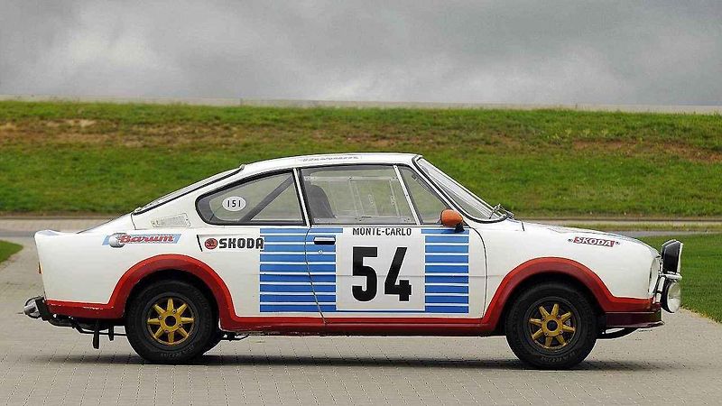 Škoda 130 RS na Rallye Monte Carlo v roce 1977.