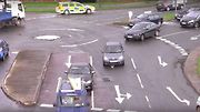 „Kouzelný kruhový objezd“ v anglickém městě Swindon.