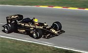 Ayrton Senna v Lotusu při European GP 1985.