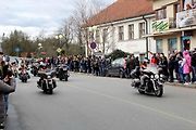 Z příjezdu spanilé jízdy motocyklů do Poděbrad.