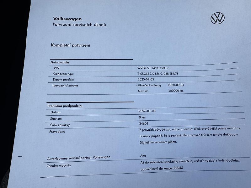 Volkswagen T-Cross (2025) 1,0TSi DSG IQ.LIGHT TAŽNÉ NAVI - fotka 32 z 32