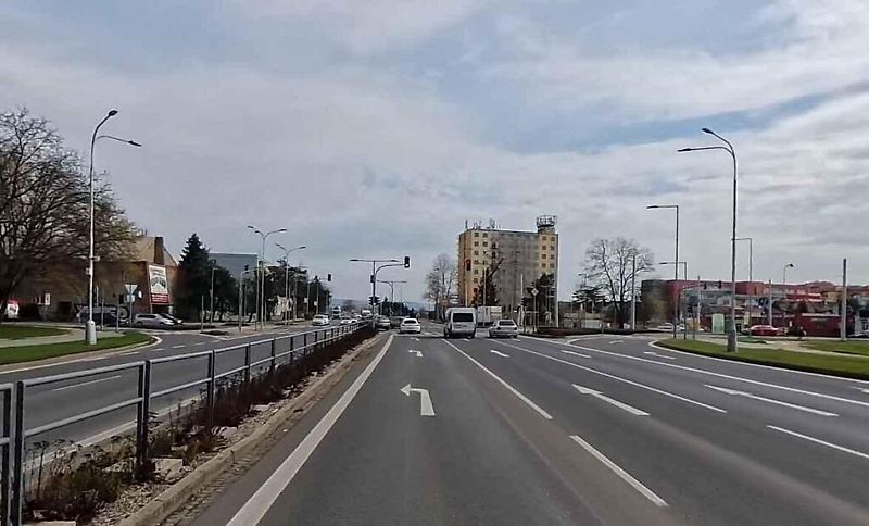 1. místo - světelná křižovatka silnic I/35 Velkomoravská a II/435 Roosveltova v Olomouci.