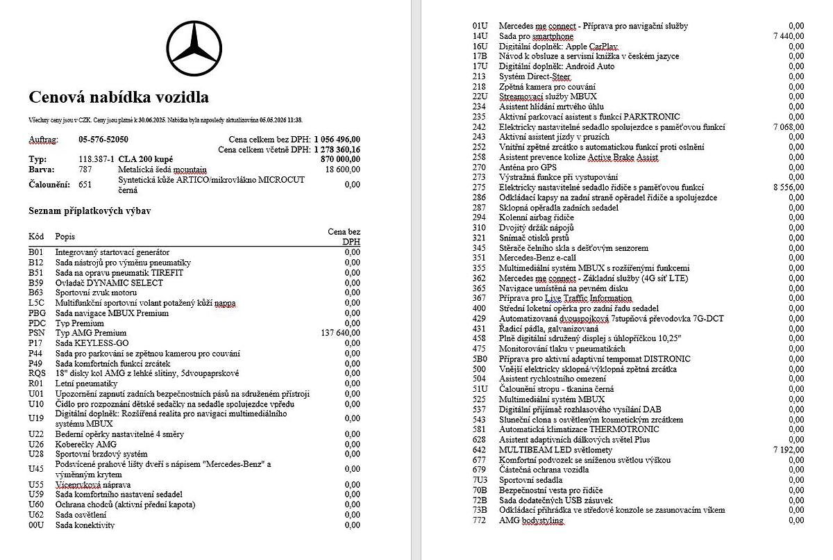Mercedes-Benz CLA 200 Kupé 1. Majitel