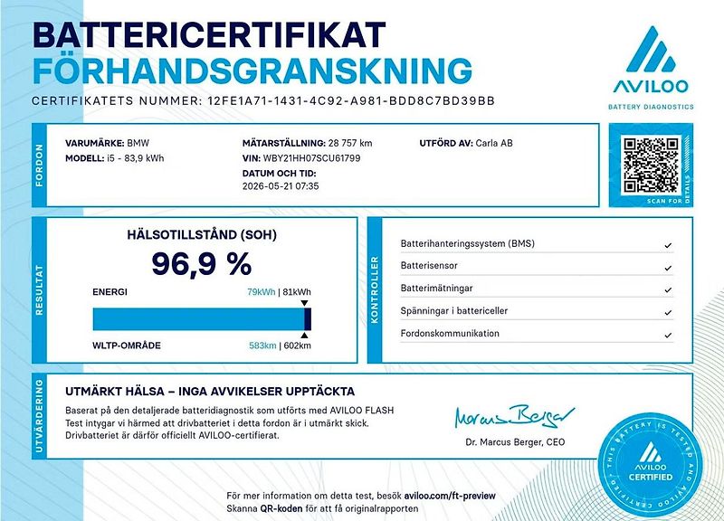 BMW i5 xDrive40 Touring M SoH 96% Taž - fotka 2 z 26