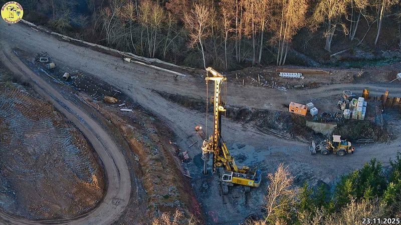 Staveniště dálnice D6 úseku Petrohrad - Lubenec. Foto: Jan Banán Svoboda