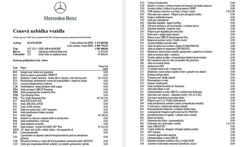 Mercedes-Benz GLE 450d 4M, 1.majitel, CZ - fotka 18 z 19