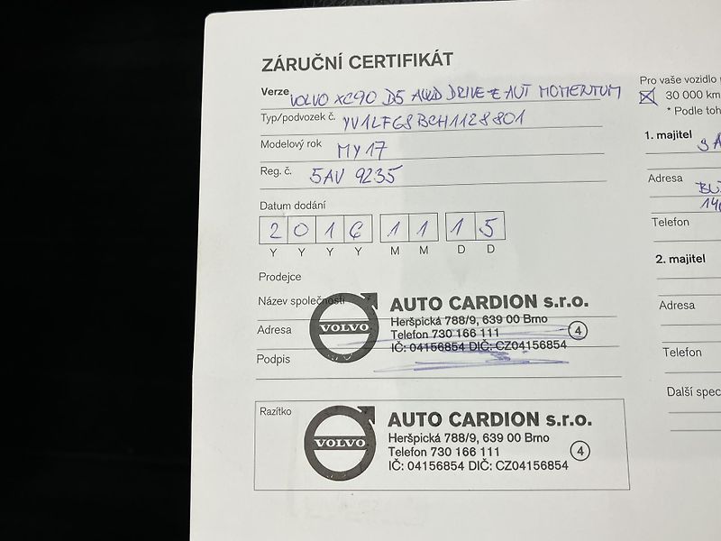 Volvo XC90 D5 AWD Momentum AT8, ČR - fotka 45 z 50