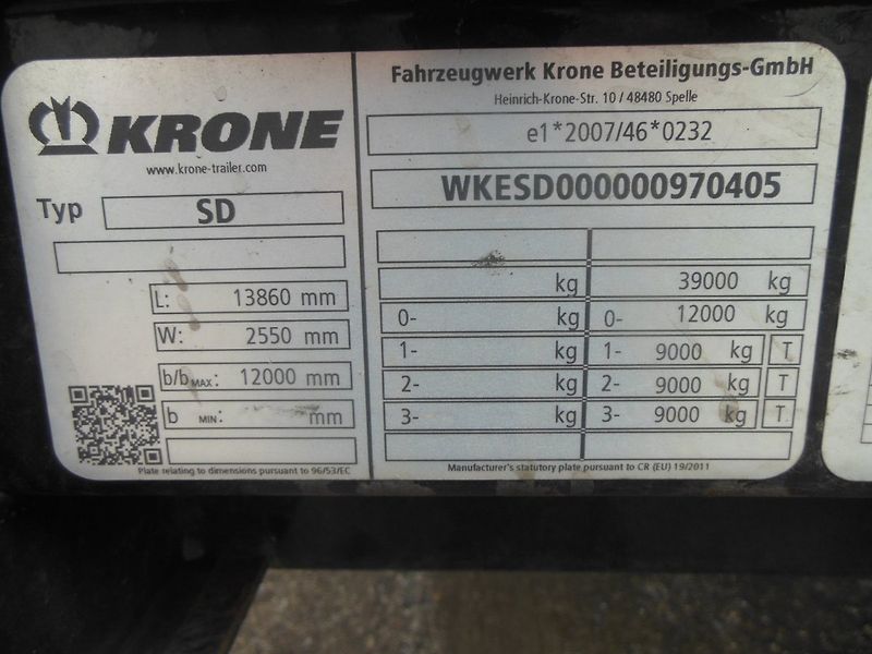 Krone SD LowDeck, Zvedací náprava - fotka 19 z 20