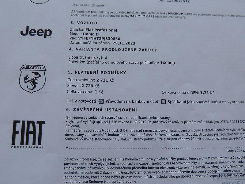 Fiat Dobló cargo (2023) 1.5HDi,L2,ČR,1.majitel - fotka 32 z 32