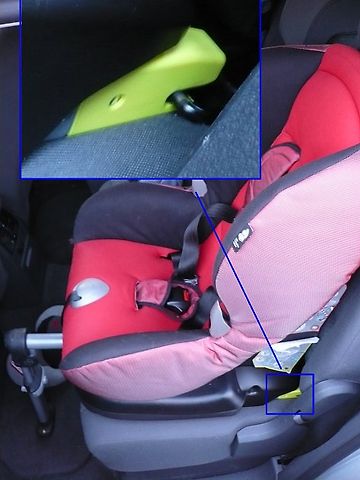 Systém uchycení dětské autosedačky Isofix., zdroj: Wikimedia Commons, Tetris L, CC BY-SA 3.0