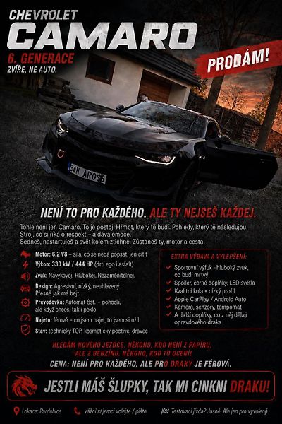 Chevrolet Camaro (2018)   ? CHEVROLET CAMARO ZL1 6.2  - fotka 10 z 10