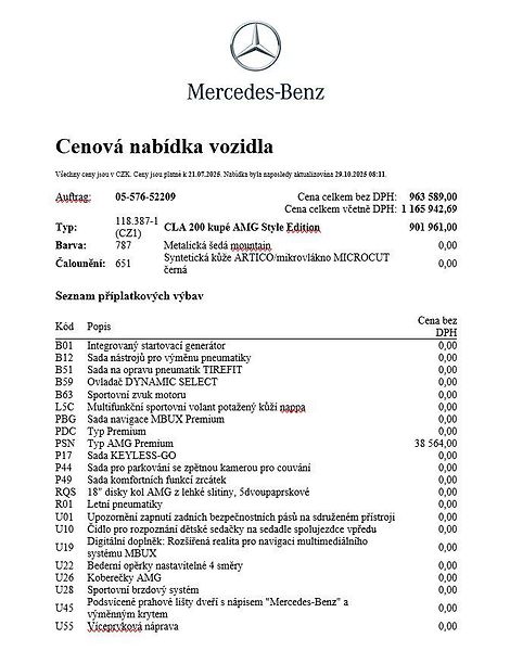 Mercedes-Benz CLA 200 AMG Style Edition AKCE - fotka 20 z 22