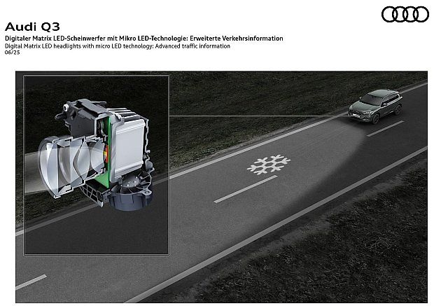 Umí například i promítat symboly před auto., zdroj: Se svolením Audi
