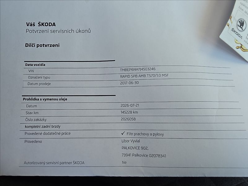 Škoda Rapid 1,0 TSi 70KW Drive dig.klima - fotka 38 z 46