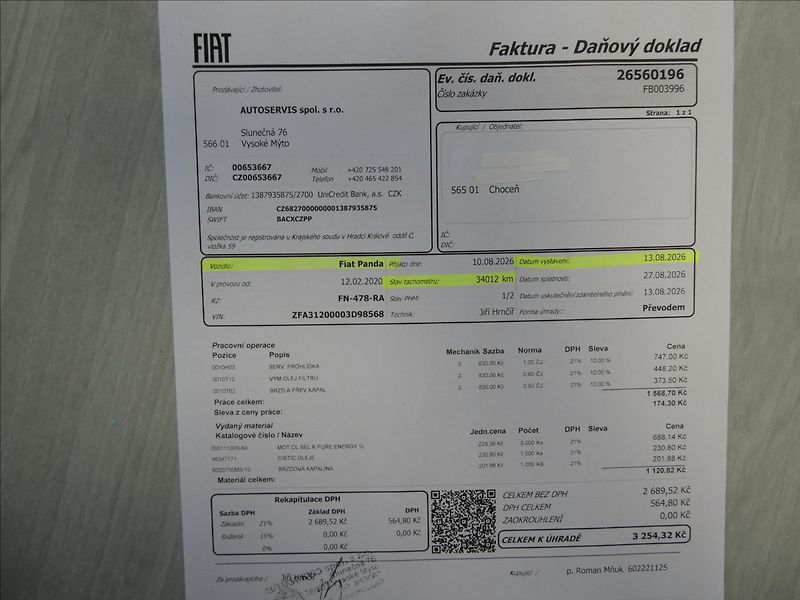 Fiat Panda 1,2 51 kW, po servise - fotka 37 z 37