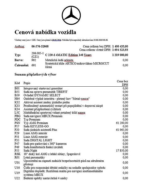 Mercedes-Benz Třídy C (2026) C 220 d 4MATIC - fotka 22 z 24