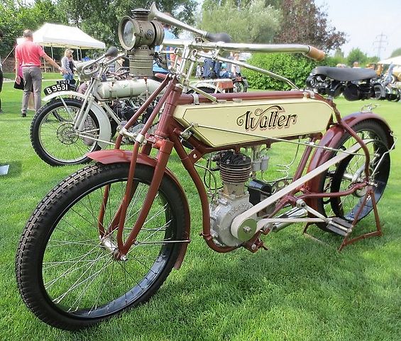 Motocykl Walter Typ A z roku 1911., zdroj: Wikimedia Commons, Ltosnar, CC BY.SA 4.0