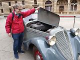 Automobil Z-5 Express ze sbírek Národního technického muzea, jímž jezdil nacisty popravený protektorátní premiér generál Alois Eliáš.