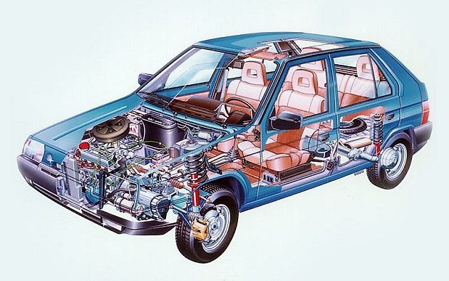 Zde je řez vozem, zdroj: Se svolením Škoda Auto