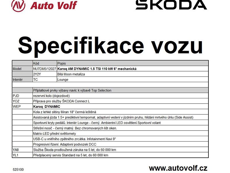Škoda Karoq Dynamic 1,5TSI 110kW - fotka 2 z 32