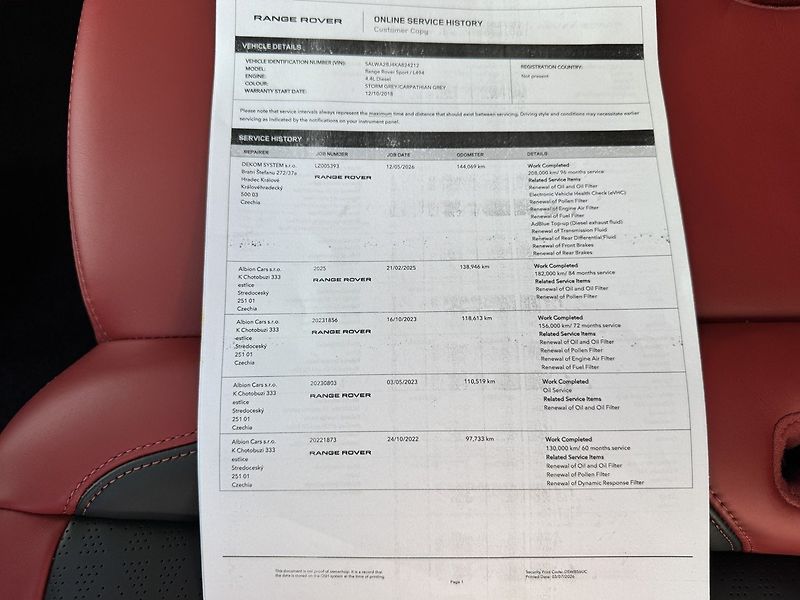 Land Rover Range Rover (2018) 4.4SDV8 Autobiography Vzduch - fotka 31 z 50