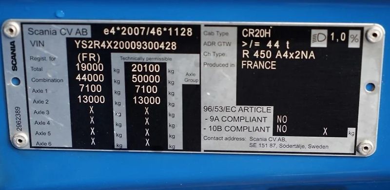 Scania (2022) R 450 tahač ADR + hydraulika  - fotka 24 z 24
