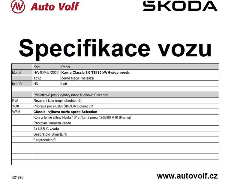 Škoda Kamiq Classic 1,0TSI 85kW - fotka 2 z 28