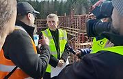 Předseda vlády Andrej Babiš na stavbě dálnice D6 jesenická křižovatka – Lubenec na jihu Ústeckého kraje.