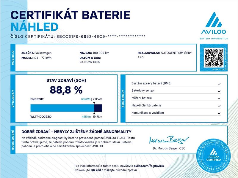 Volkswagen ID.4 150kW 1ST PRO PERF. SOH 89% - fotka 40 z 40