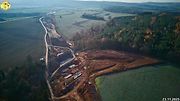Staveniště dálnice D6 úseku Petrohrad - Lubenec. Foto: Jan Banán Svoboda