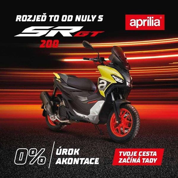 Aprilia SR GT 200 (2026) Akce 0% navýšení - fotka 2 z 8