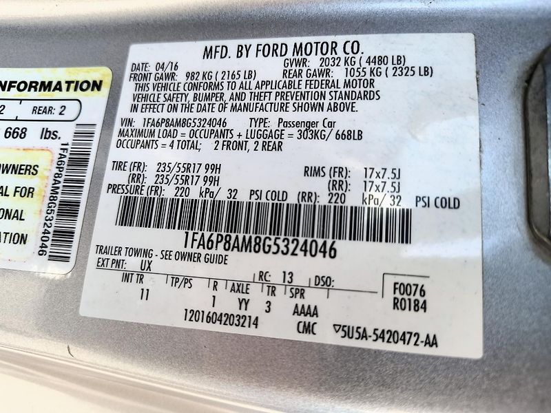 Ford Mustang (2016) 3.7 V6 225KW/AUTOMAT - fotka 43 z 46