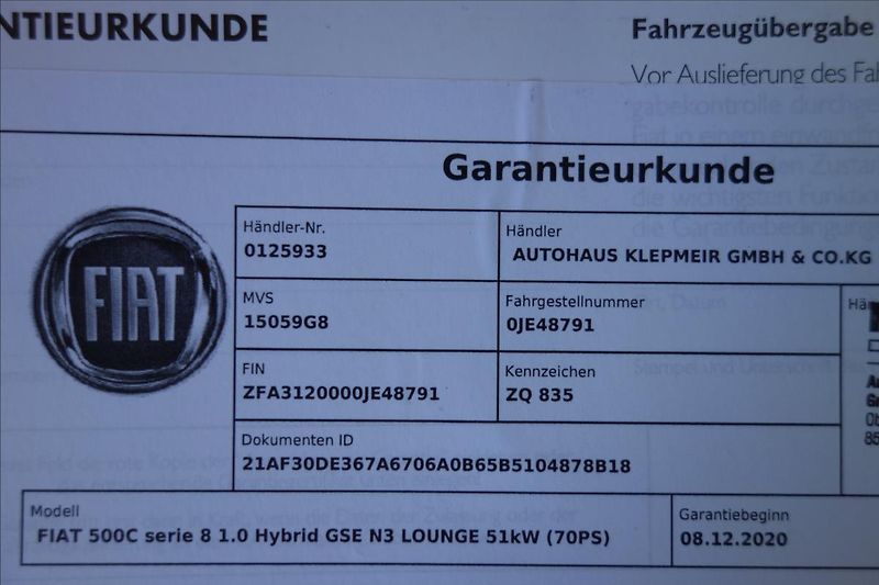 Fiat 500C 1,0 i BSG, SERVIS. KN., NAVI. - fotka 40 z 41