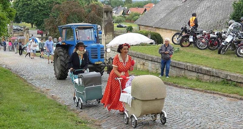 Veteráni ovládli Holovousy. U zámku se představilo na 180 historických exponátů