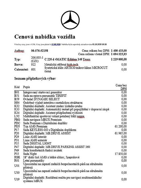 Mercedes-Benz Třídy C (2026) C 220 d 4MATIC - fotka 22 z 24