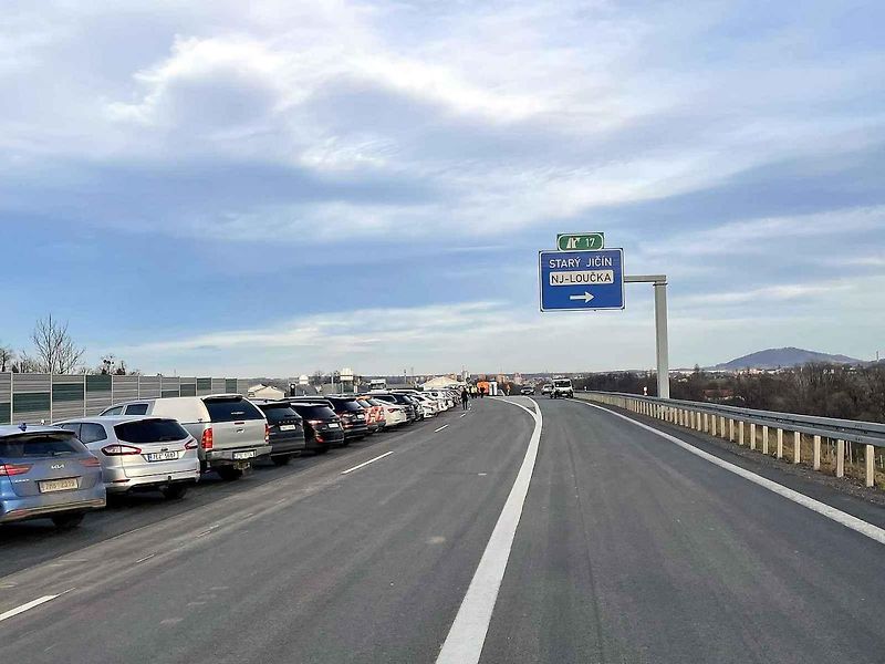Zprovoznění nového úseku D48 u Nového Jičína, 19. 12. 2024.