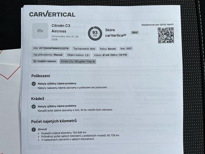 Citroën C3 Aircross (2021) 1.2PT 81kW Feel! Navi! LED! - fotka 19 z 35