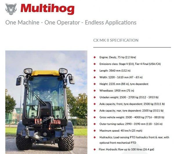 Ostatní (2023) Multihog 4x4 komunál 3.5t!DEMO - fotka 11 z 16