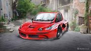 LaFerrari a Fiat Multipla. Zkombinovat překrásné LaFerrari s Fiatem Multiplou, to chce vážně odvahu. Výsledkem je tedy jakýsi LaFiat, pochopitelně narážející na koncernovou skupinu Fiat a její dceřinou společnost Ferrari.