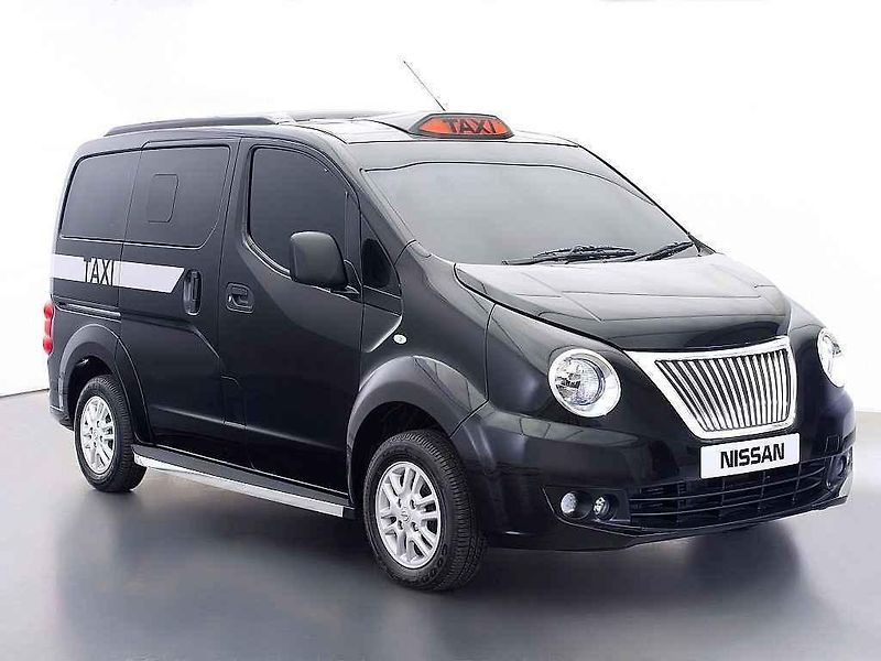 Upravený Nissan NV200 jako taxík pro Londýn.