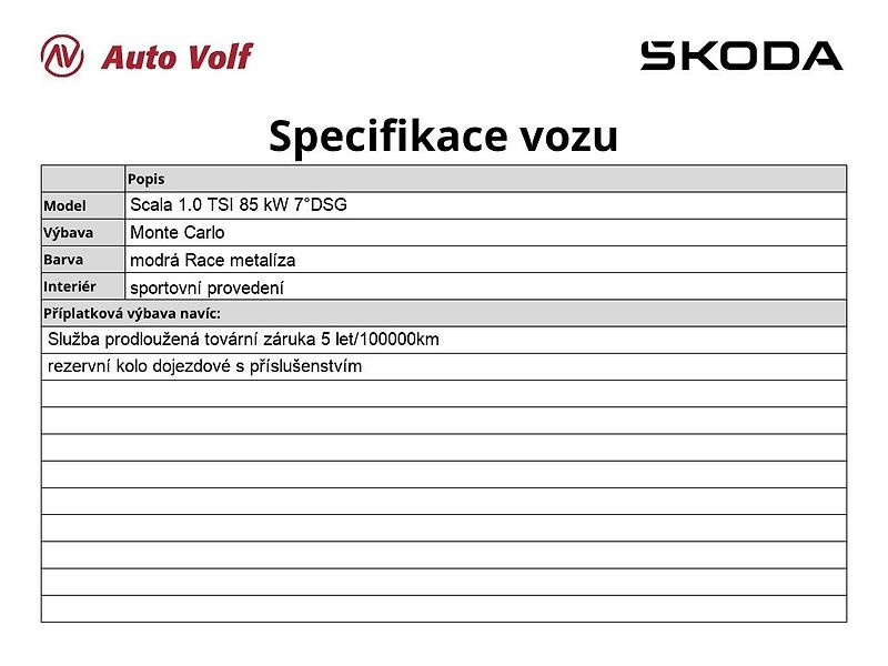 Škoda Scala (2025) Monte Carlo 1,0TSI 85kW 7 st. - fotka 6 z 36