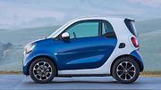 Nová generace Smartu Fortwo s lépe rozlišenými stranami vozu.