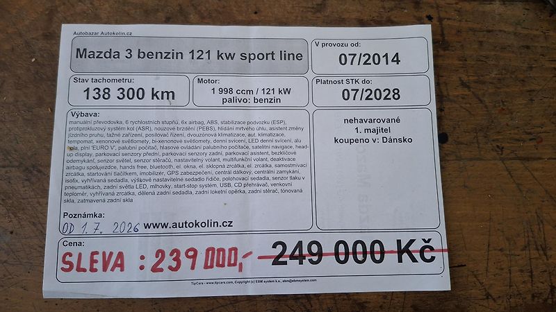 Mazda 3 benzin 121 kw sport line - fotka 49 z 49