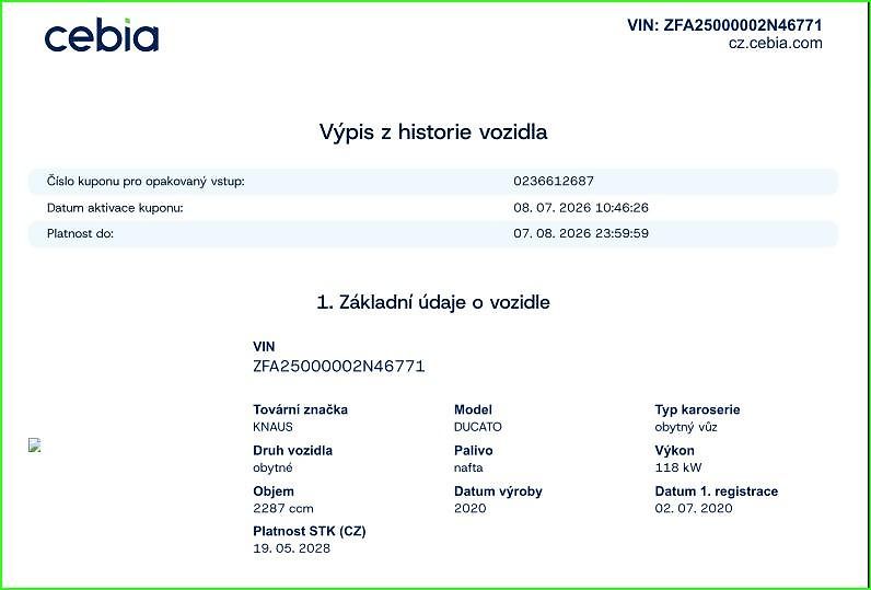 Knaus Van I (2020) 650 MEG - komisní prodej - fotka 18 z 18